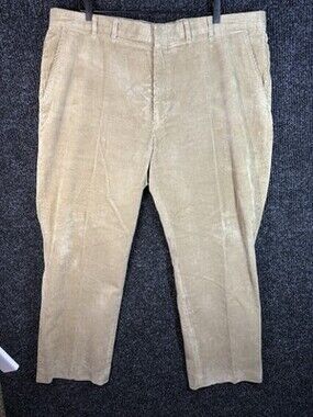 Eddie Bauer Men's Corduroy Pants Vintage Wide Wale, Size 42s Brown, High Rise